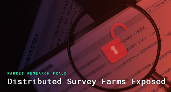 Market Research Fraud – Distributed Survey Farms Exposed